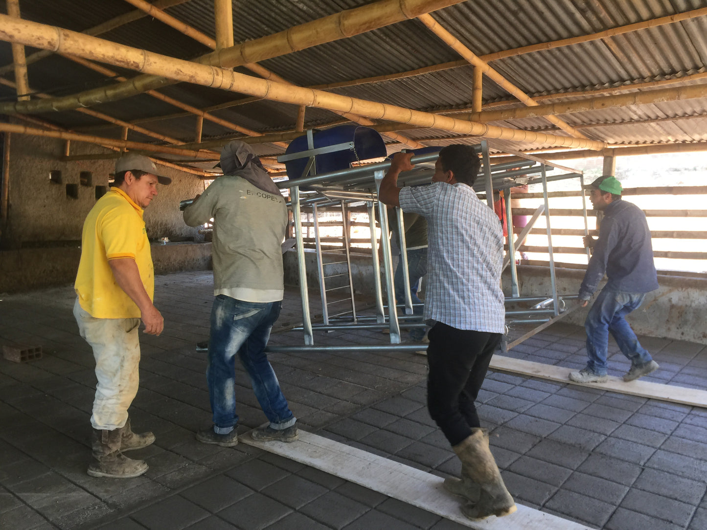 Establo de Ordeño Galvanizado Fijo para vacas desde 1 puesto