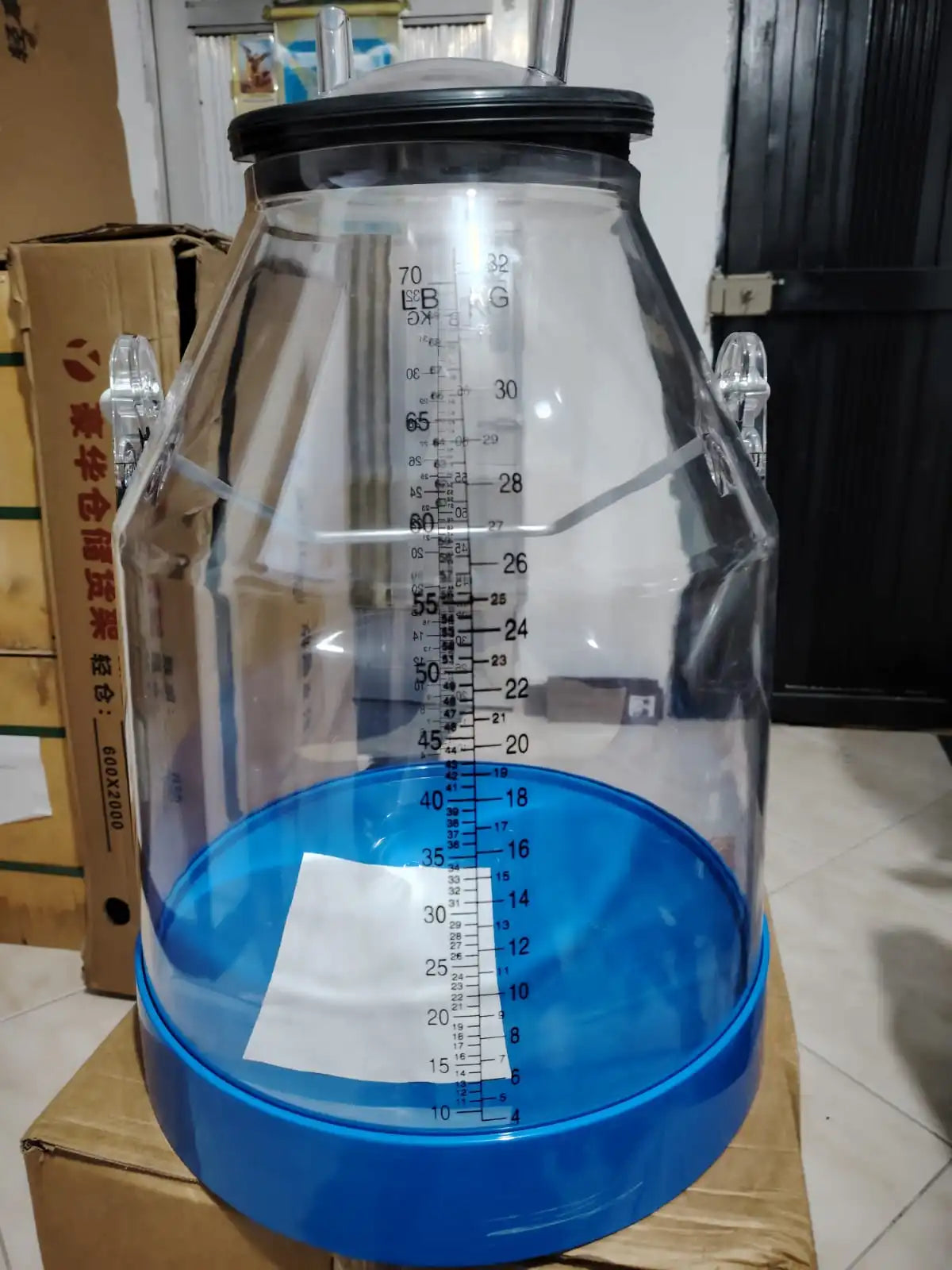 Cantina Lechera de 32lts Transparente con Medición + ENVIO GRATIS + PAGUE AL RECIBIR 🚚