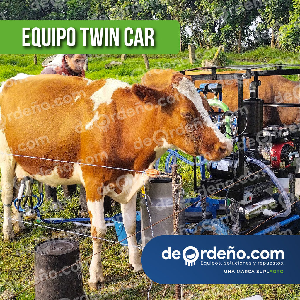 Equipo de Ordeño Twin Car 🐄 - 2 puestos Linea Premium + OBSEQUIOS + PAGUE AL RECIBIR 🚚