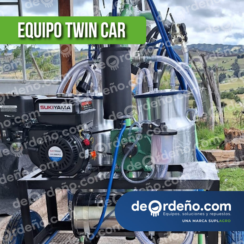 Equipo de Ordeño Twin Car 🐄 - 2 puestos Linea Premium + OBSEQUIOS + PAGUE AL RECIBIR 🚚