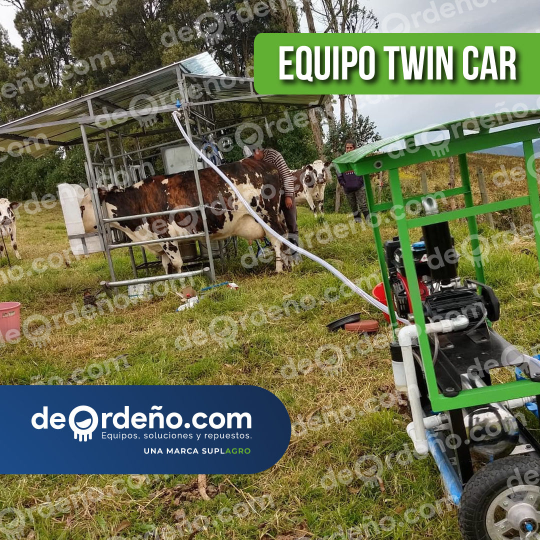 Equipo de Ordeño Twin Car 🐄 - 2 puestos Linea Premium + OBSEQUIOS + PAGUE AL RECIBIR 🚚